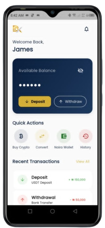 DamatexPay app screen 2